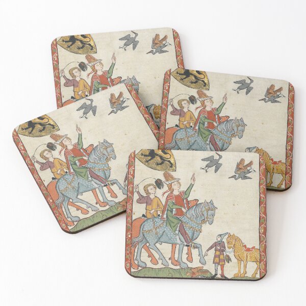 Item preview, Falcon Hunting (14th century) - Codex Manesse designed and sold by SALON DES ARTS.