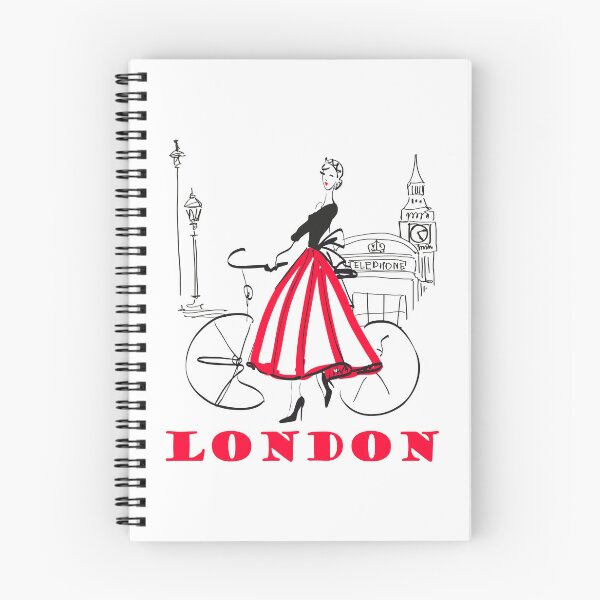 Item preview, London woman - Big Ben Bicycle designed and sold by tamara-art.