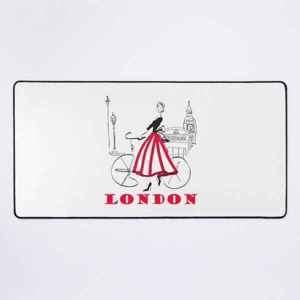 Item preview, London woman - Big Ben Bicycle designed and sold by tamara-art.