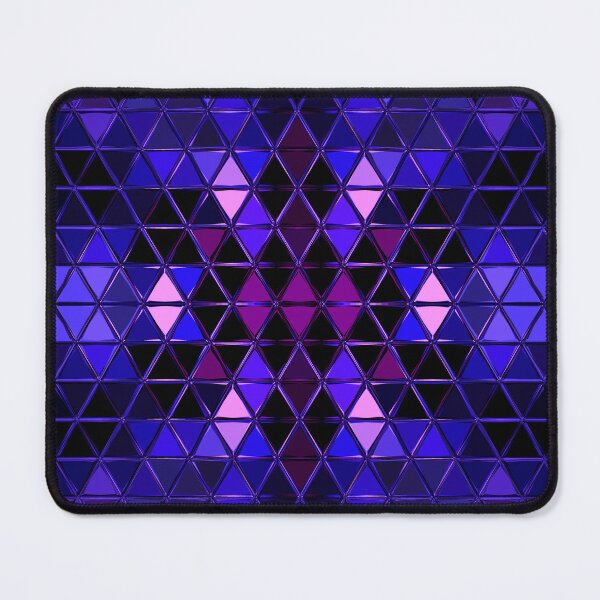 Item preview, Geometric Kaleidoscope Triangles Blue and Pink designed and sold by WormholeOrbital.