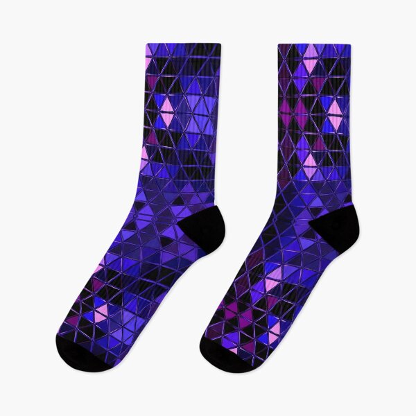 Item preview, Geometric Kaleidoscope Triangles Blue and Pink designed and sold by WormholeOrbital.