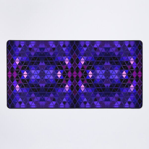 Item preview, Geometric Kaleidoscope Triangles Blue and Pink designed and sold by WormholeOrbital.