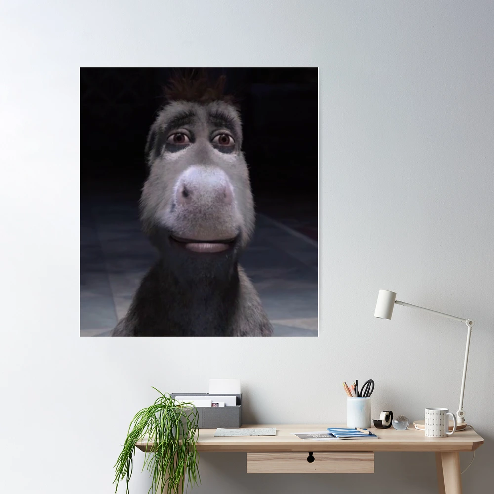 Staring Donkey from shrek Poster for Sale by Shrewd Mood