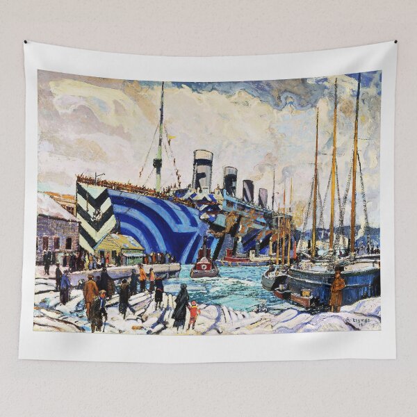 Item preview, Arthur Lismer - Olympic with Returned Soldiers - Dazzle Camo Camouflage designed and sold by CafeRacer044.