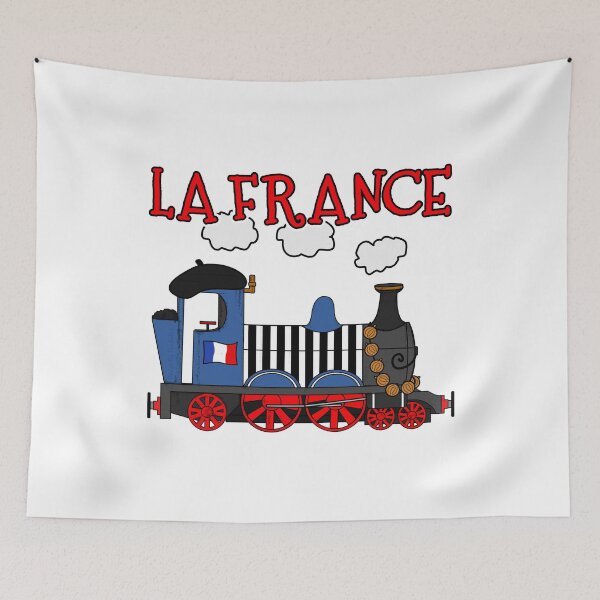 Item preview, France Steam Train French Flag designed and sold by doodlerob.