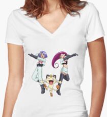 Original Team Rocket Women's Fitted V-Neck T-Shirt