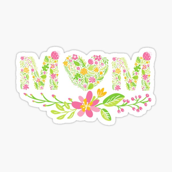 Flower MOM Sticker