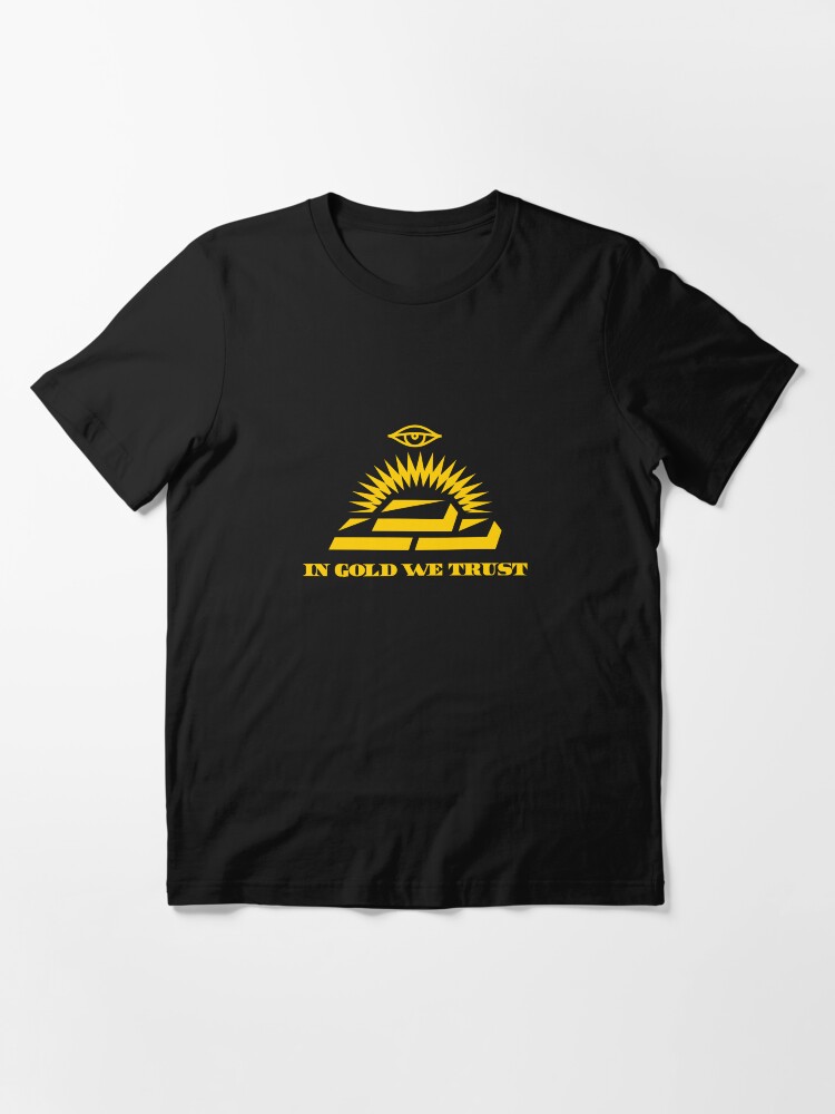 In gold we trust streepjes shirt sale