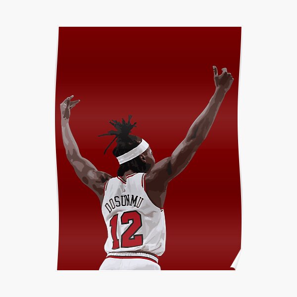 Ayo Dosunmu Basketball Paper Poster Bulls - Ayo Dosunmu - Sticker