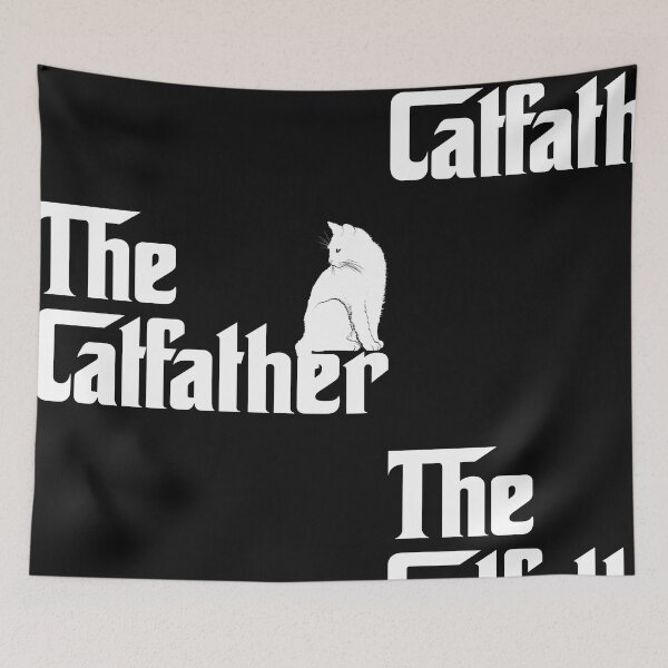 Item preview, The-Catfather-T-Shirt-Funny-Cat-Parody-Men-Fathers-Day-Gift designed and sold by heckfournieryti.