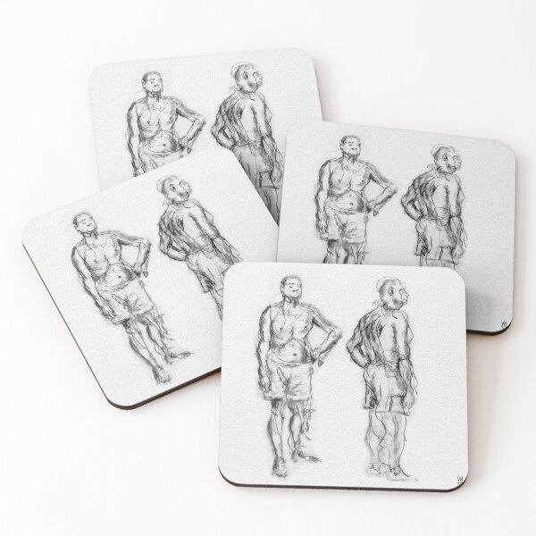 Item preview, Charcoal Figure Sketches of a Man designed and sold by Wernicorn.