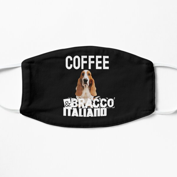 Coffee And Bracco Italiano Flat Mask