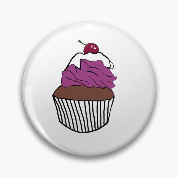 Artikelvorschau, Cupcake mit rosa Zuckerguss entworfen und verkauft von CampArtwork.