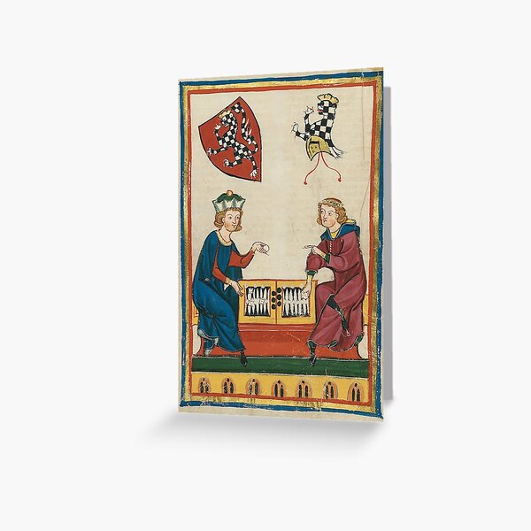 Item preview, Backgammon (14th century) - Codex Manesse designed and sold by SALON DES ARTS.