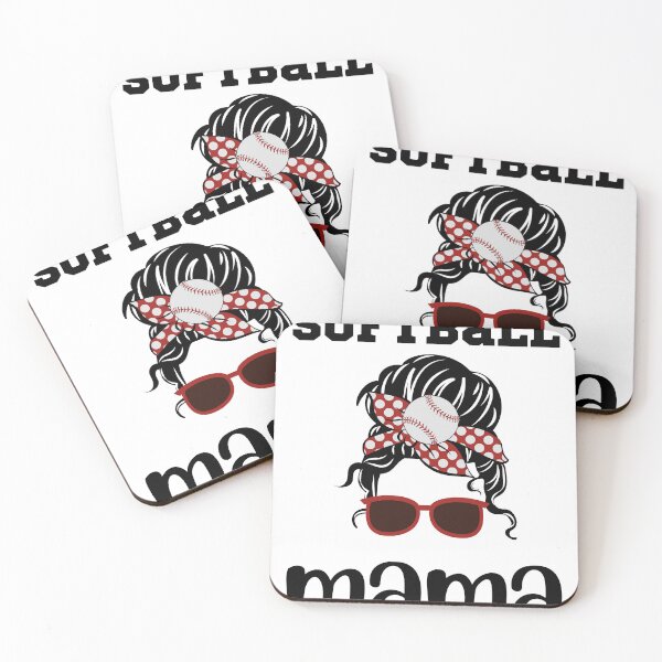 Aperçu de l'œuvre Softball Mama Messy Bun créée et vendue par DeansDesigns44.