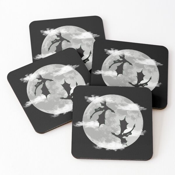 Item preview, Dragons soaring in the full moon design designed and sold by Ideallity.