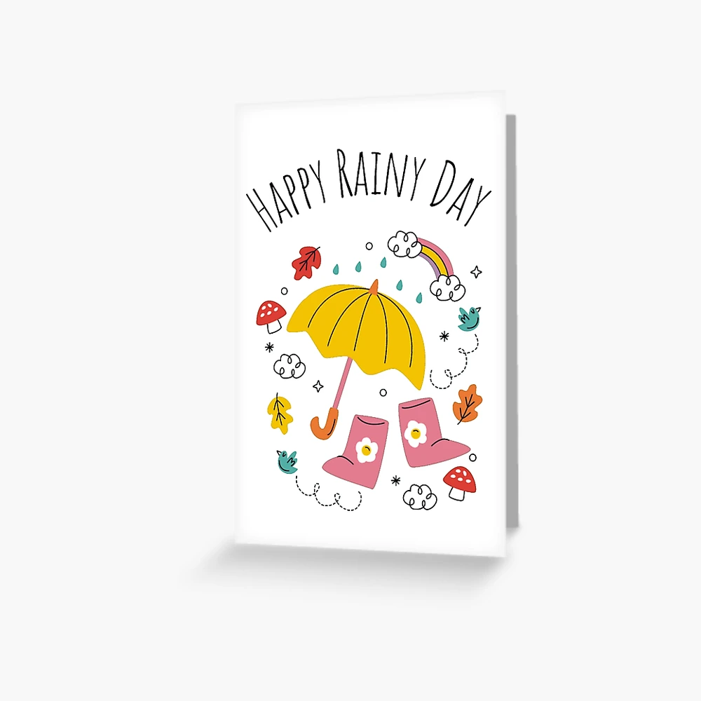 Cartão Rainy Days Birthday Personalizado