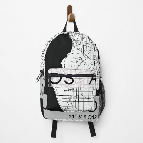 Item preview, LOS ANGELES CALIFORNIA LA MAP MONOCHROME WHITE designed and sold by lukas69graphic.