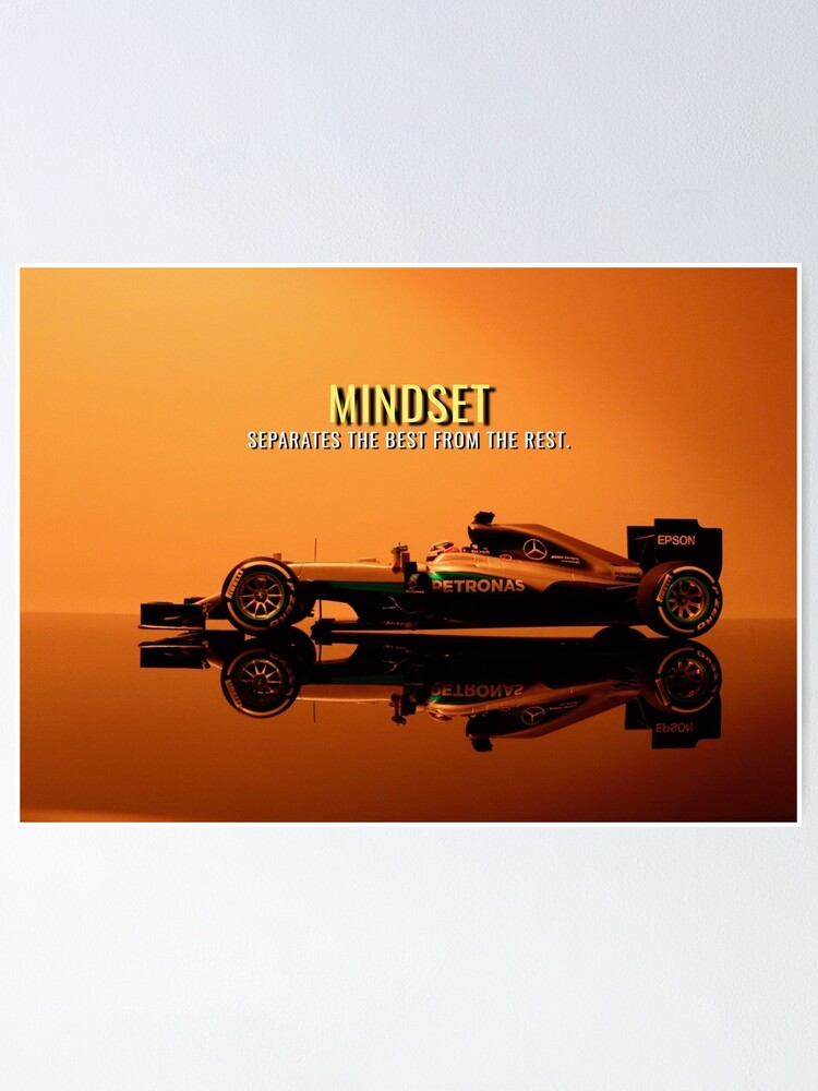 Affiche personnalisée Formule 1 Pilote et voiture de course