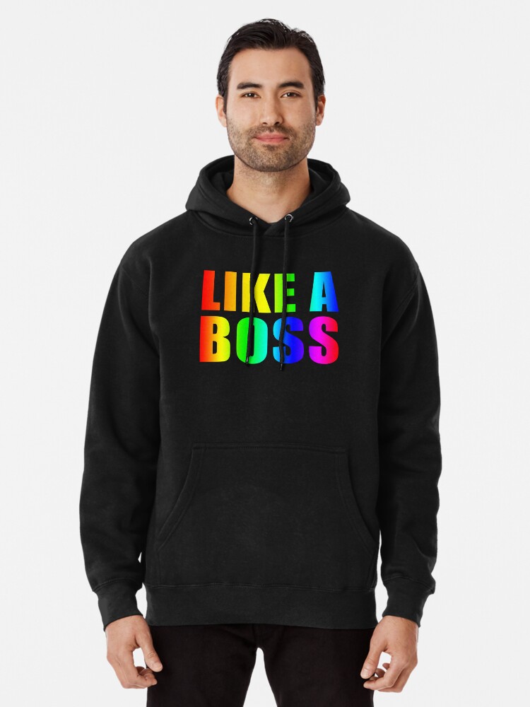 Roblox Inspired Like A Boss Pullover Hoodie By Concuido Redbubble - roblox mmm chezburger lightweight sweatshirt by jenr8d designs