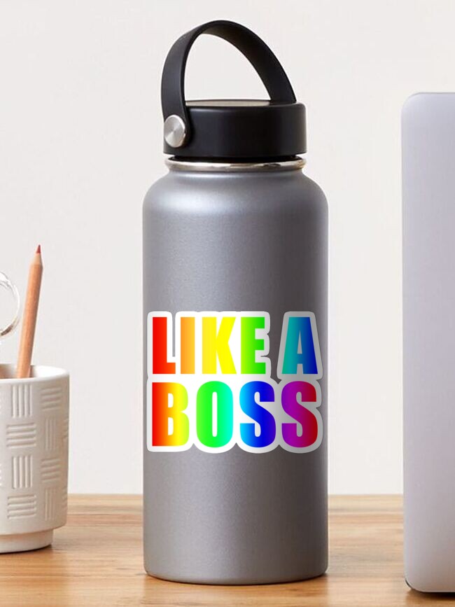 Roblox Inspired Like A Boss Sticker By Concuido Redbubble - roblox boss