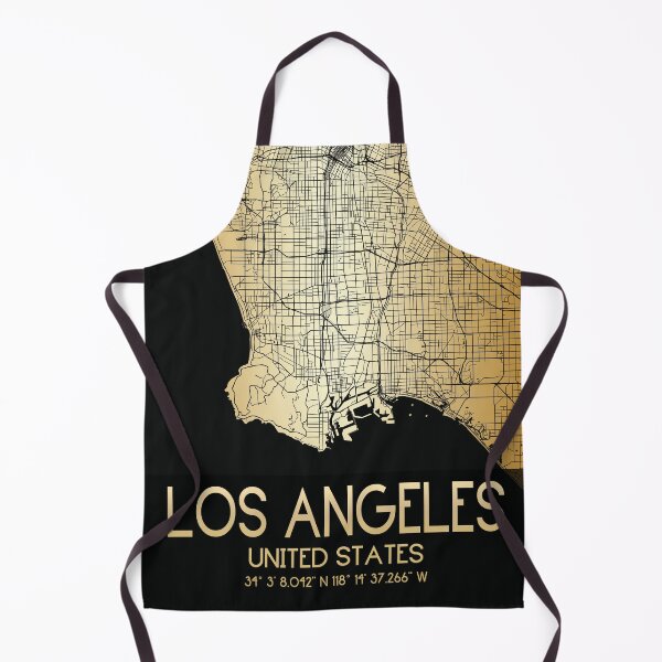 Item preview, LOS ANGELES CALIFORNIA LA MAP MONOCHROME GOLD designed and sold by lukas69graphic.