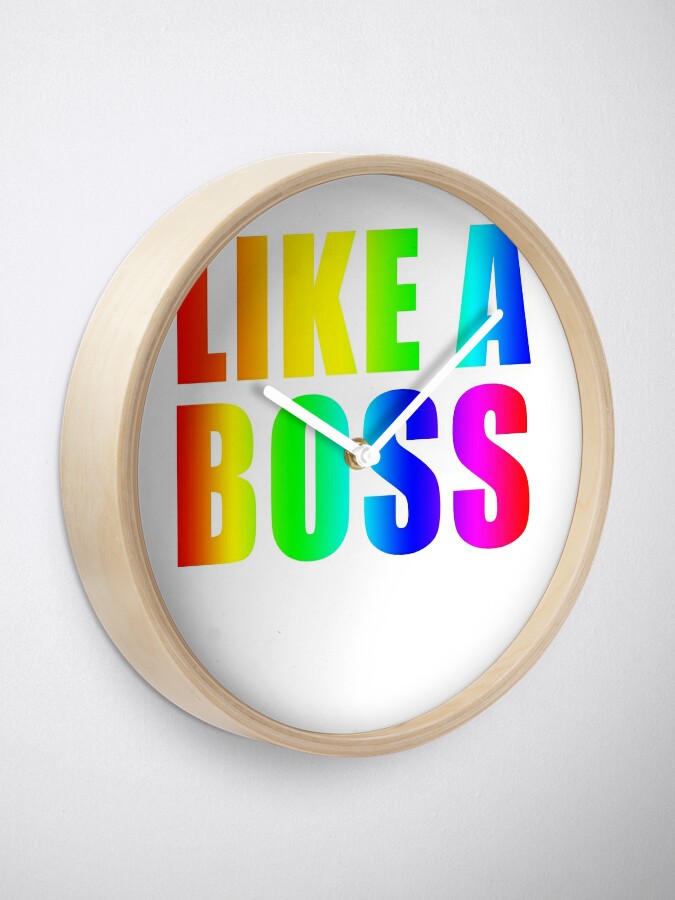 Roblox Inspired Like A Boss Clock By Concuido Redbubble - roblox mini skirt by sunce74 redbubble