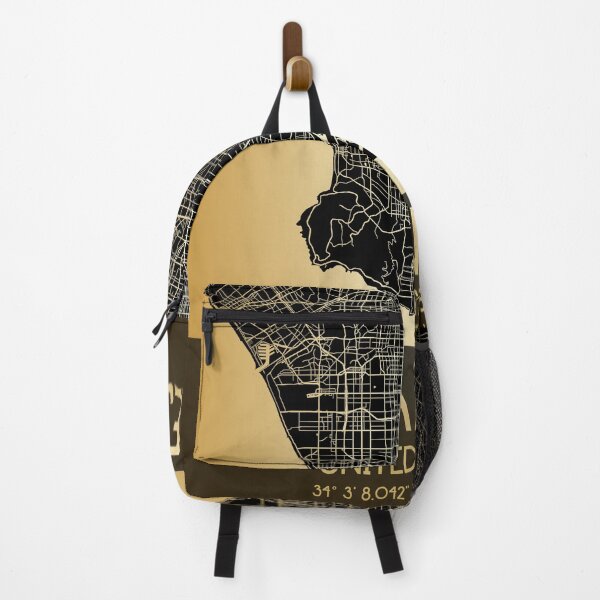 Item preview, LOS ANGELES CALIFORNIA LA MAP MONOCHROME GOLD BLACK designed and sold by lukas69graphic.