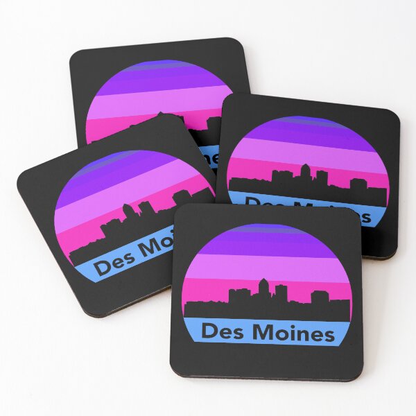 Item preview, Des Moines, Iowa - Des Moines Skyline Retro Sunset designed and sold by avataraustin.