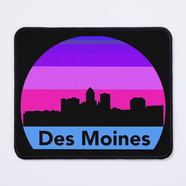 Item preview, Des Moines, Iowa - Des Moines Skyline Retro Sunset designed and sold by avataraustin.