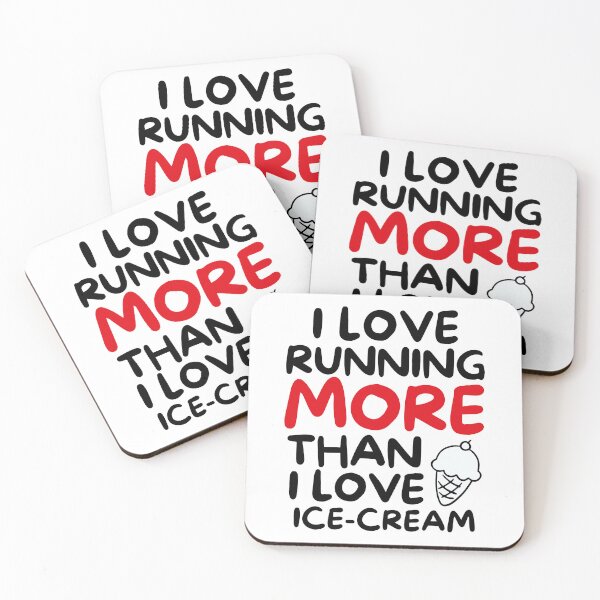 Item preview, I love running more than I love ice-cream designed and sold by TheGreenGoat.