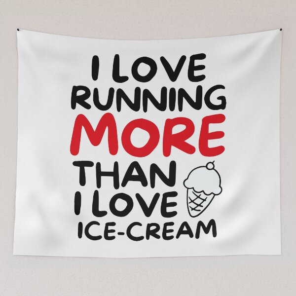 Item preview, I love running more than I love ice-cream designed and sold by TheGreenGoat.