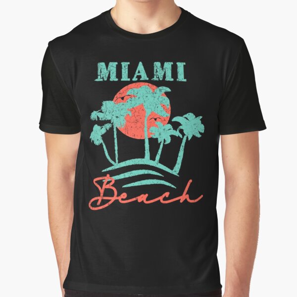 Miami Dolphins Vintage Iconic Hometown Graphic T-Shirt - Mens