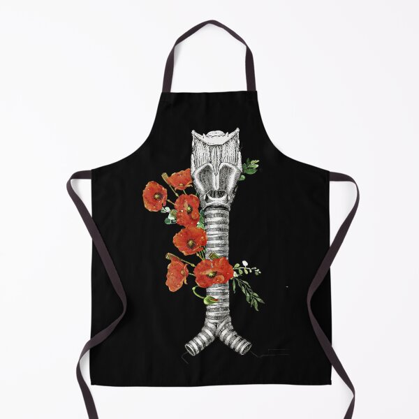 Item preview, Human larynx, poppies flowers anatomy art, speech pathology, vintage watercolor designed and sold by Collagedream.