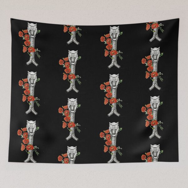 Item preview, Human larynx, poppies flowers anatomy art, speech pathology, vintage watercolor designed and sold by Collagedream.