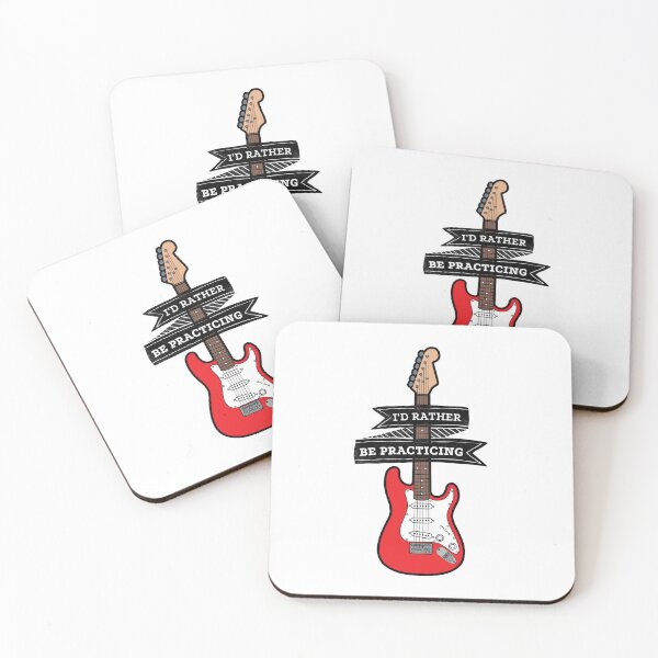 Item preview, I'd Rather Be Practicing - Red Electric Guitar designed and sold by bloody-L.