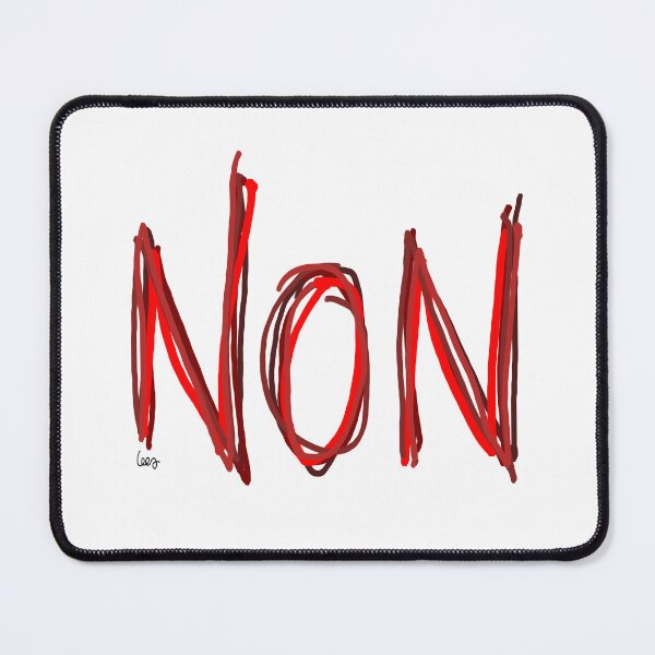 Item preview, NO (red, white background) designed and sold by MentaLee.