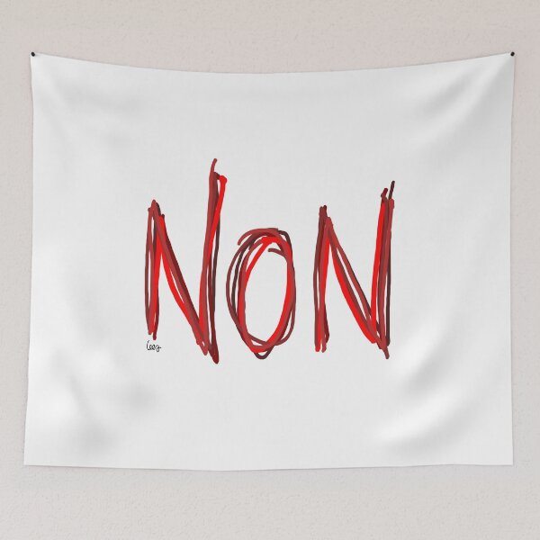 Item preview, NO (red, white background) designed and sold by MentaLee.