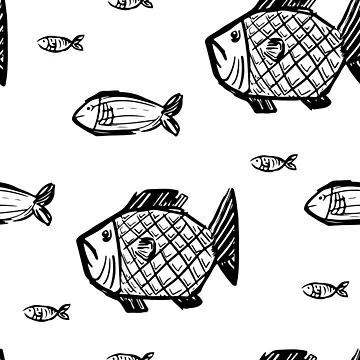 Artwork thumbnail, Grunge Fish Pattern Design by Halcart