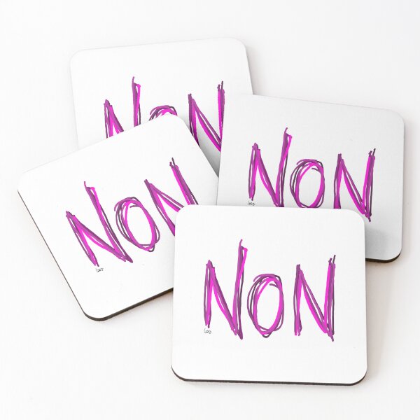 Item preview, NO (pink, white background) designed and sold by MentaLee.