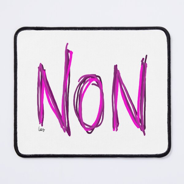 Item preview, NO (pink, white background) designed and sold by MentaLee.