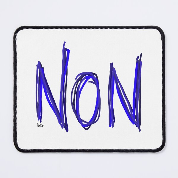 Item preview, NO (blue, white background) designed and sold by MentaLee.