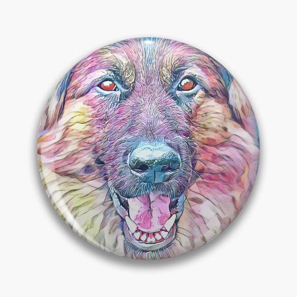 Item preview, A beautiful watercolour pastel german shepherd art design. Gsd watercolour. German shepherd watercolour. designed and sold by Doggymadness.
