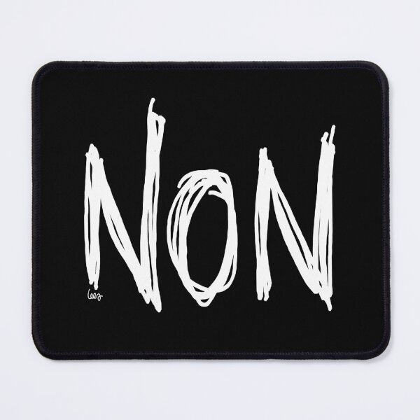 Item preview, NO (white, black background) designed and sold by MentaLee.