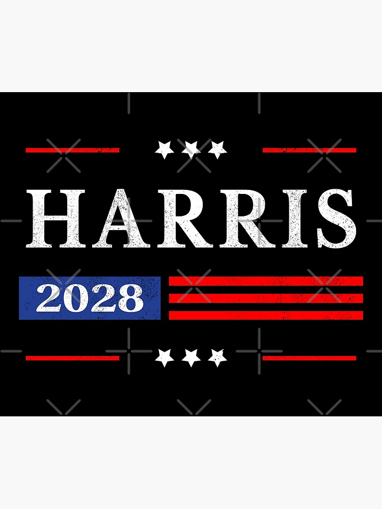 "Kamala Harris 2028 President American Flag Vintage Pro USA" Poster by