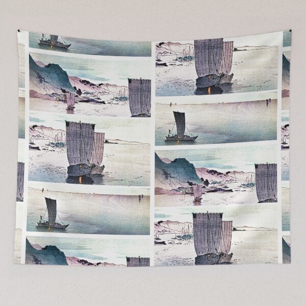 Item preview, Japanese Fishing Boats leaving port designed and sold by RyanCaudell.