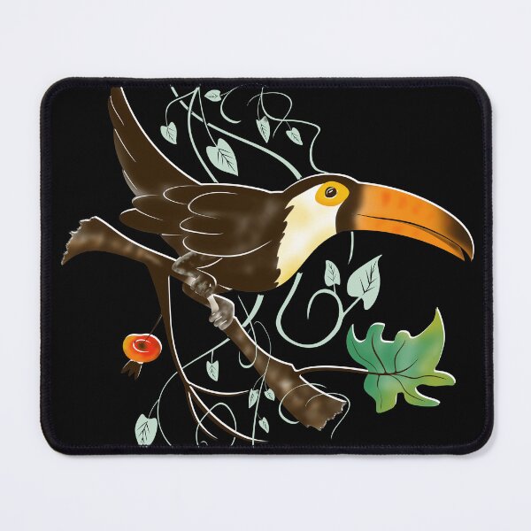 Item preview, Тукан на черном Toucan on black designed and sold by NOSYMICE.