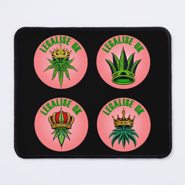 Item preview, Legalise Cannabis UK - Round Sticker Pack Pink designed and sold by NoMatterLab.