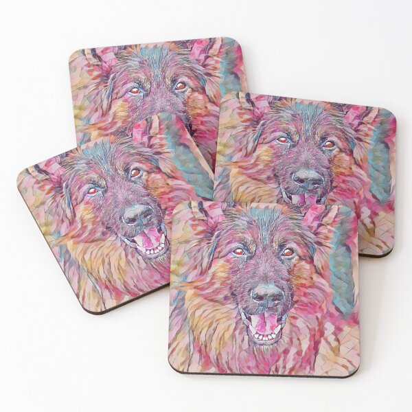 Item preview, A beautiful watercolour pastel german shepherd art design. Gsd watercolour. German shepherd watercolour. designed and sold by Doggymadness.