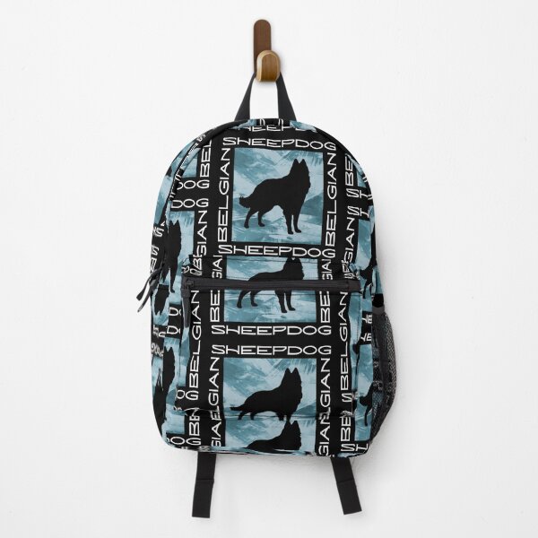 Item preview, Belgian Sheepdog Groenendael Silhouette, Modern Typography on Teal Abstract designed and sold by arlutai.